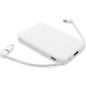 Power Bank 5000 Mah With Integrated Cables Adapter Included