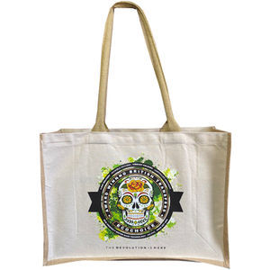 Large Eco Friendly Natural Canvas Bag With Long Handles And Gusset.