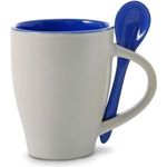 Ceramic mug 300 ml with spoon Ceramics Earthenware