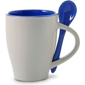 Ceramic mug 300 ml with spoon Ceramics Earthenware