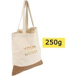Cotton shopping bag with cork element
