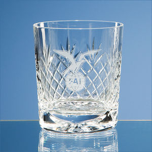 280ml Durham Lead Crystal Panel Whisky Tumbler