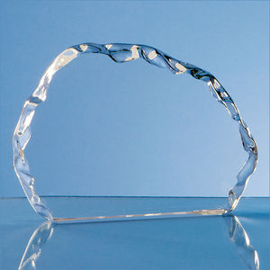 16cm Optical Crystal Ice Block Paperweight