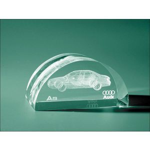 3d Laser Engraved Arc Award / Paperweight
