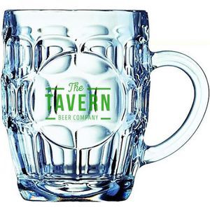 Britannia Dimpled Panelled Glass Tankard (1 Pint/20oz)