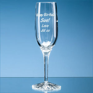 180ml Grosvenor Lead Crystal Champagne Flute with Star Cut Base