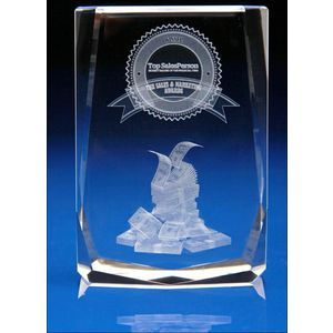 Crystal Banking Paperweight or Award