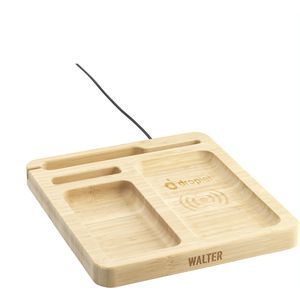 Walter Bamboo Single Dock 10W Organizer And Charger