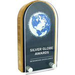 Bamboo Block Award with Metal Plate & Acrylic Face - medium