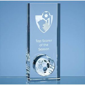 20cm Optical Crystal Football in the Hole Award