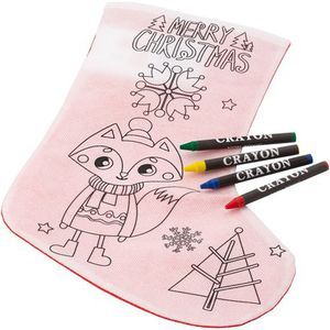 Christmas Stocking For Colouring Crayons
