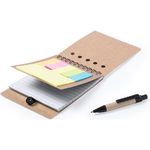 Memo holder notebook approx. A6 sticky notes ball pen (9.5x13.2x1.5 cm)