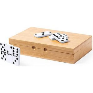 Domino game in bamboo box