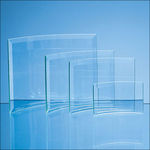 12.5cm x 16cm x 5mm Jade Glass Bevelled Crescent