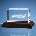 3D Formula 1 Car in Optical Crystal Block