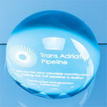 12cm Optical Crystal Facet Edged Dome Paperweight