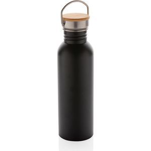 XD Collection Modern Stainless Steel Bottle With Bamboo Lid