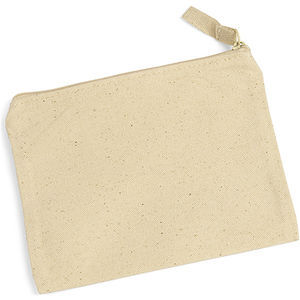 Cotton Cosmetic Zippered Bag Small