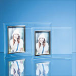 Bevelled Glass Crescent Frame for 3 1/2inch x 5inch Portrait Photo