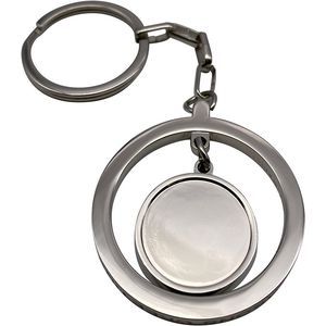 Christmas Charm Keyring with Inner Round Charm (UK Stock)