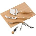 Bamboo Cheese And Wine Set