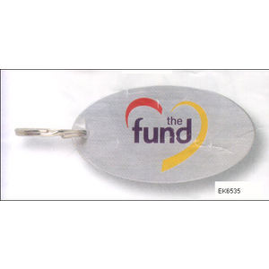 Stainless steel enamelled keyring