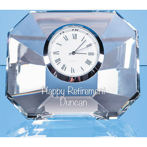 8.5cm Optical Crystal Wedge Clock