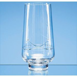 23cm Diamante Tapered Vase with a Kiss Cut Design