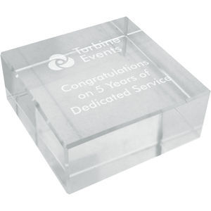 Square Crystal Paperweight