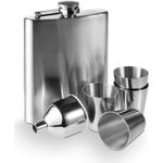 Hip flask 220 ml cups 30 ml funnel