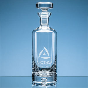 0.75ltr Handmade Bubble Base Arran Round Decanter