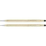 Cross Century Classic 10 Carat Rolled Gold Ball Pen / 0.5mm Pencil Set