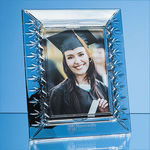 25cm Lead Crystal Panelled Photo Frame for 5 inch x 7 inch Photo V