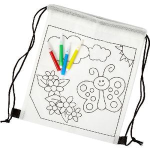 Drawstring bag for colouring felt tip pens