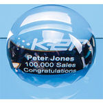 9cm Optical Crystal Facet Edged Dome Paperweight