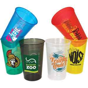 Plastic Translucent Stadium Cup (20oz/568ml/Pint)