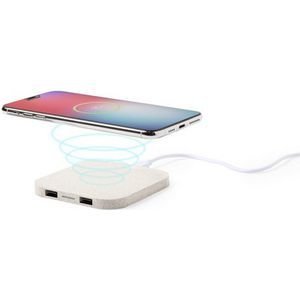 Wheat straw wireless charger 5W (9x0.9x9 cm)