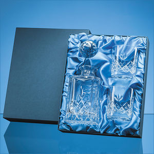 3pc Blenheim Lead Crystal Full Cut Whisky Gift Set