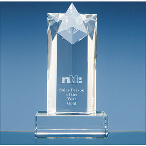 20cm Optical Crystal Star Column Award