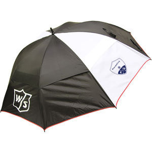 Wilson Staff Double Canopy 62 Inch Golf Umbrella With 2 White Panels Printed