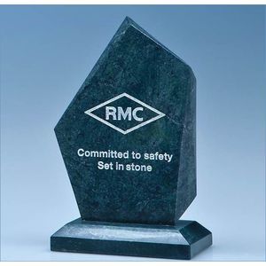 15cm Green Marble Facetted Ice Peak Award