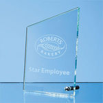 16cm x 10cm x 1cm Jade Glass Peak with Chrome Pin H or V