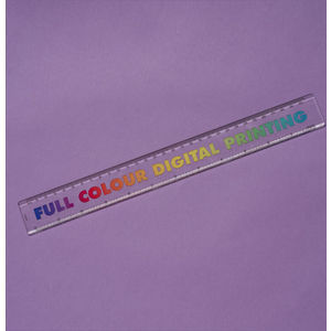 Full Colour 300mm/12 Transparent Metric/Imperial Ruler