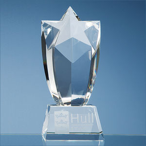 20cm Optical Crystal Mounted Starburst Award