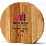 22cm x 24.5cm x 3.5cm Beech Circle Award
