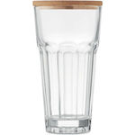 Glass With Bamboo Lid/Coaster