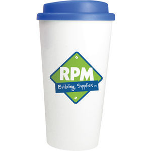 Plastic Double Wall Take Out Coffee Cup (16oz/455ml)
