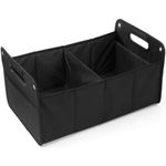 Foldable car organizer with mesh pockets