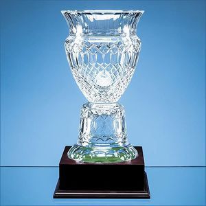 33cm Lead Crystal Footed Trophy Vase
