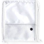 Drawstring bag with earphones outlet